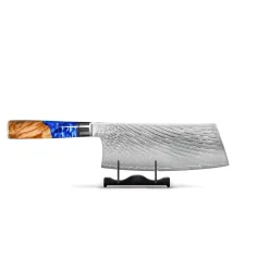 Shinrai Knives - Epoxy Sapphire Damascus Chinees Koksmes 19 cm