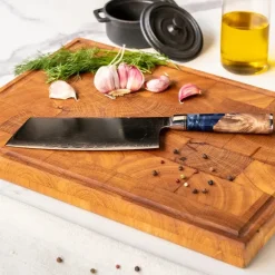 Shinrai Knives - Epoxy Sapphire 6-delige Messenset + Messenblok Cito dubbelzijdig