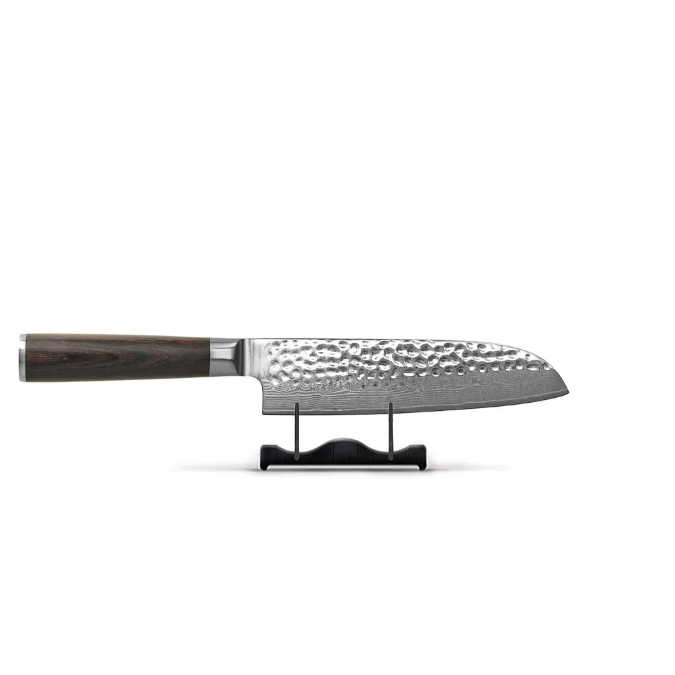 Shinrai Knives - Hammered Damast BR Santoku mes 18 cm