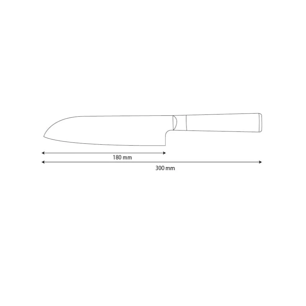 Shinrai Knives - Hammered Damast BR Santoku mes 18 cm