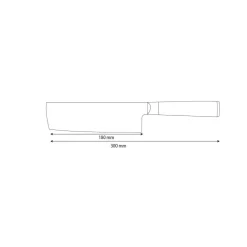 Shinrai Knives - Hammered Damast BR Nakiri mes 18 cm