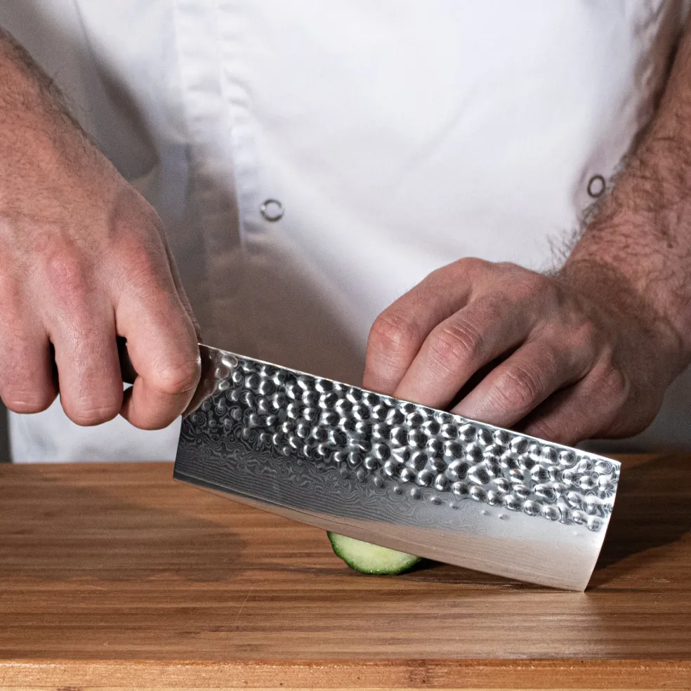 Shinrai Knives - Hammered Damast BR Nakiri mes 18 cm
