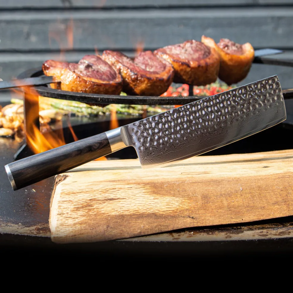 Shinrai Knives - Hammered Damast BR Nakiri mes 18 cm
