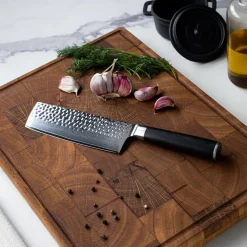 Shinrai Knives - Hammered Damast BR Nakiri mes 18 cm