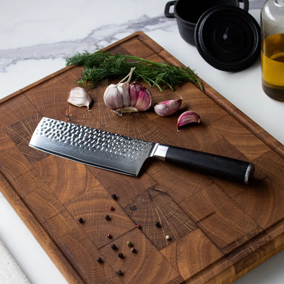 Shinrai Knives - Hammered Damast BR Nakiri mes 18 cm