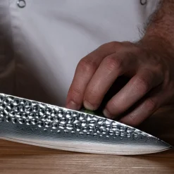 Shinrai Knives - Hammered Damast BR - Damascus Koksmes 20 cm