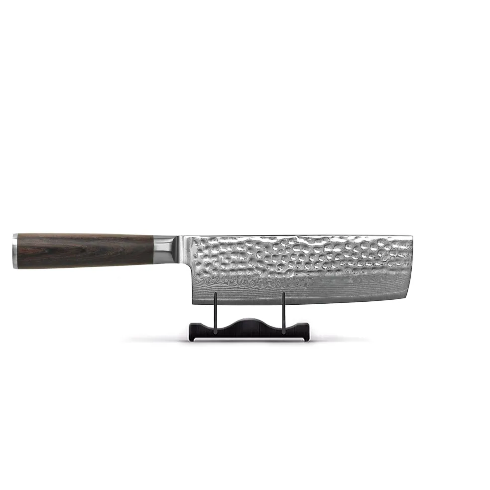 Shinrai Knives - Hammered Damast BR 5-delige Messenset + Messenblok Stans