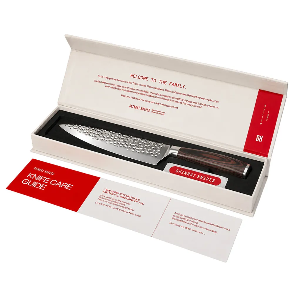 Shinrai Knives - Hammered RVS - 3-delige Messenset