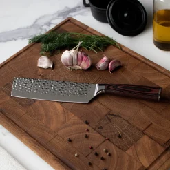 Shinrai Knives - Hammered RVS Nakiri 18 cm