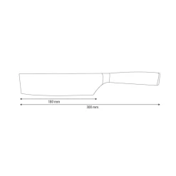 Shinrai Knives - Hammered RVS Nakiri 18 cm