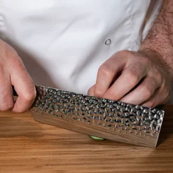 Shinrai Knives - Hammered RVS Nakiri 18 cm