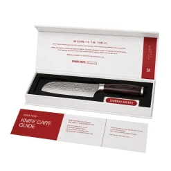 Shinrai Knives - Hammered RVS Santoku mes 13 cm