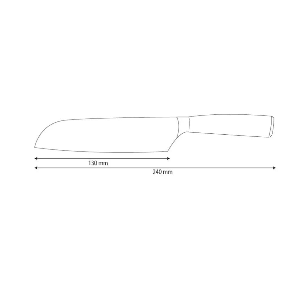 Shinrai Knives - Hammered RVS Santoku mes 13 cm