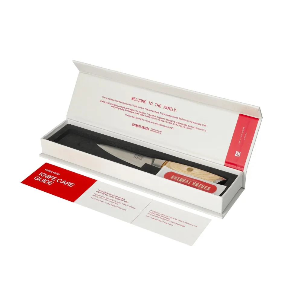 Shinrai Knives - Hikari Damascus 2-delige set - Koksmes + Schilmes