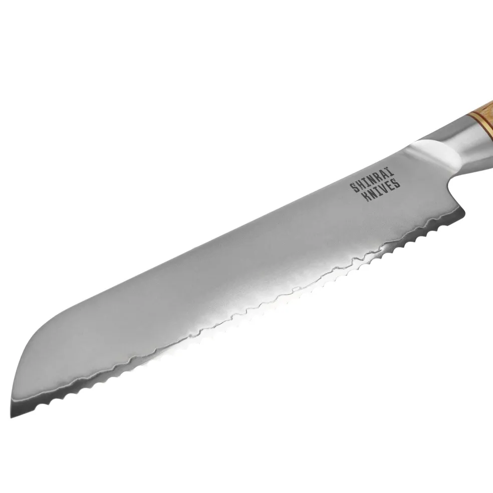 Shinrai Knives - Hikari Damascus 3-delige set - Koksmes + Broodmes + Schilmes