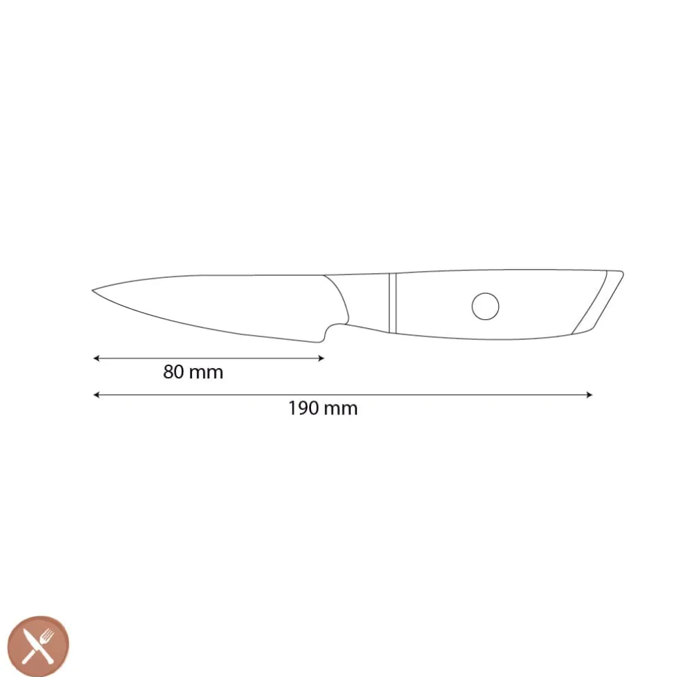 Shinrai Knives - Hikari Damascus Schilmes 8 cm
