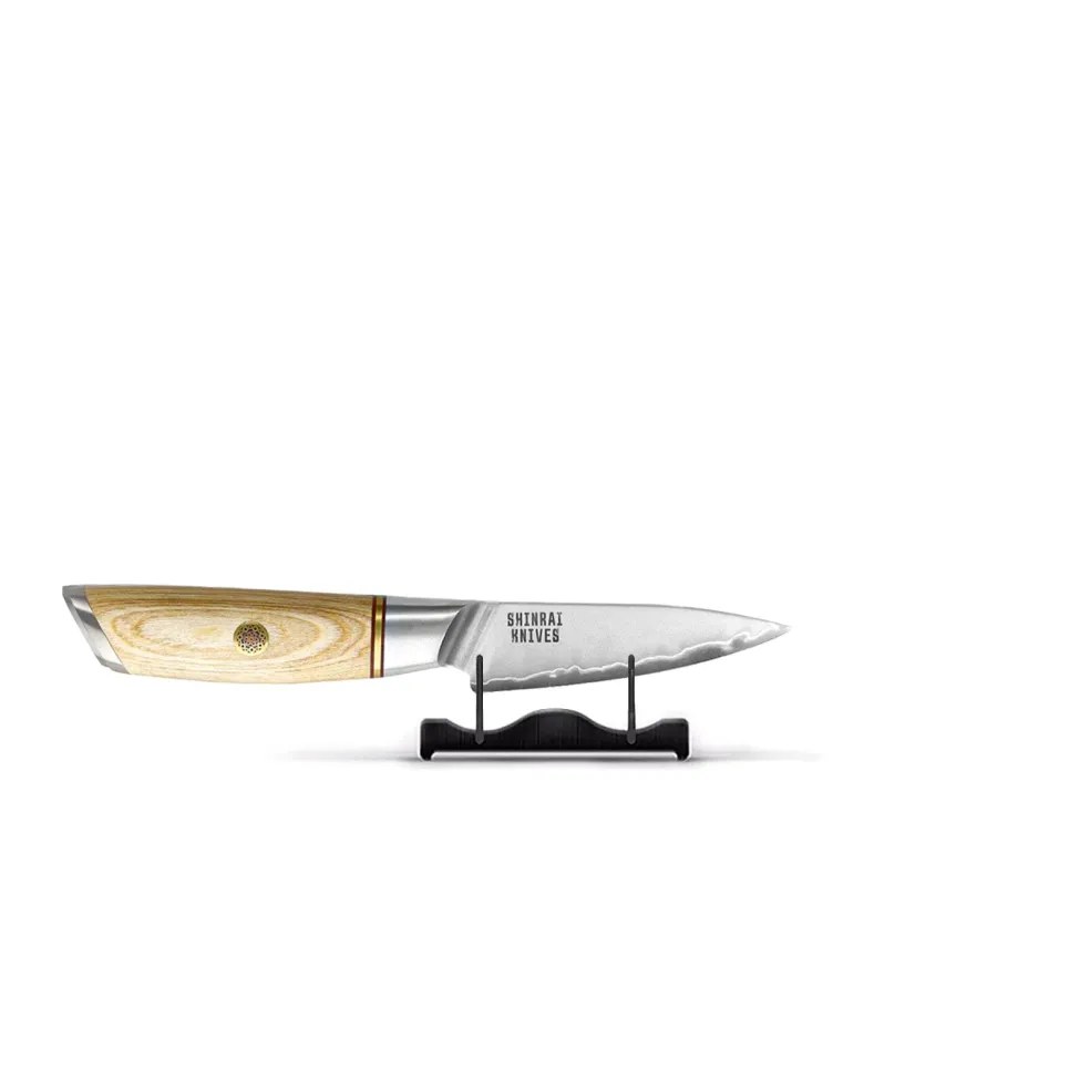 Shinrai Knives - Hikari Damascus 5-delige messenset + Messenblok Robur