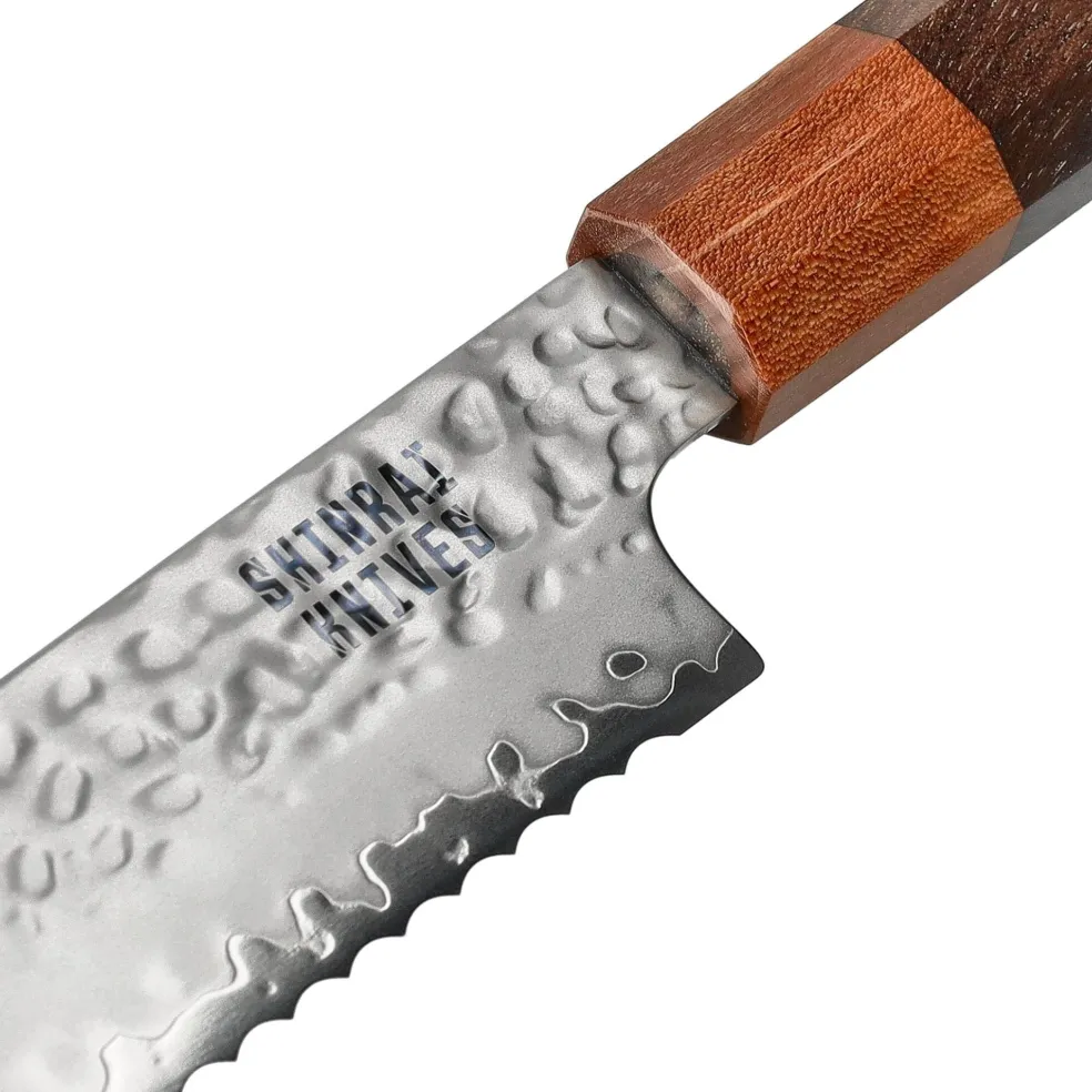 Shinrai Knives - Kigami Exclusive Damascus 3-delige set - Koksmes + Broodmes + Schilmes