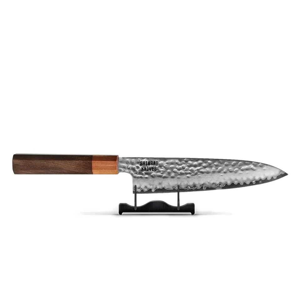 Shinrai Knives - Kigami Exclusive Damascus 5-delige set - Koksmes + Broodmes + Nakiri + Santoku + Schilmes