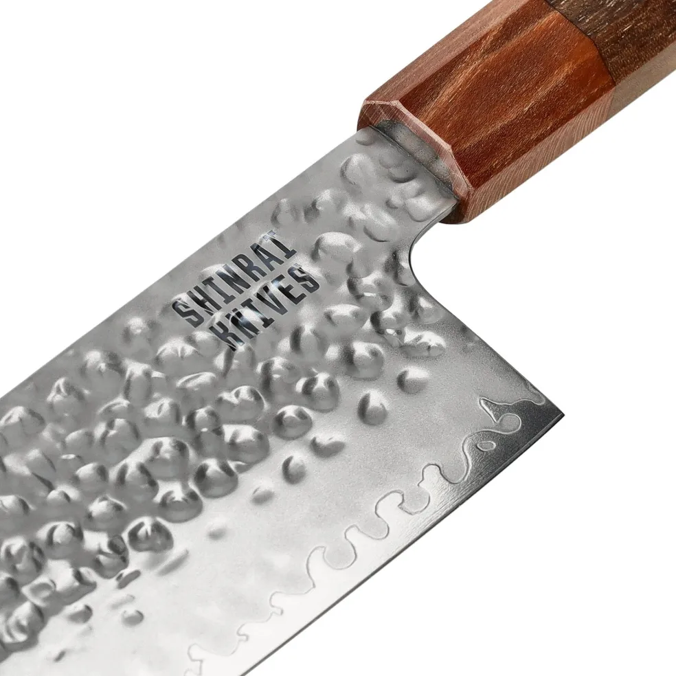 Shinrai Knives - Kigami Exclusive Damascus 4-delige set - Kiritsuke + Broodmes + Nakiri + Schilmes
