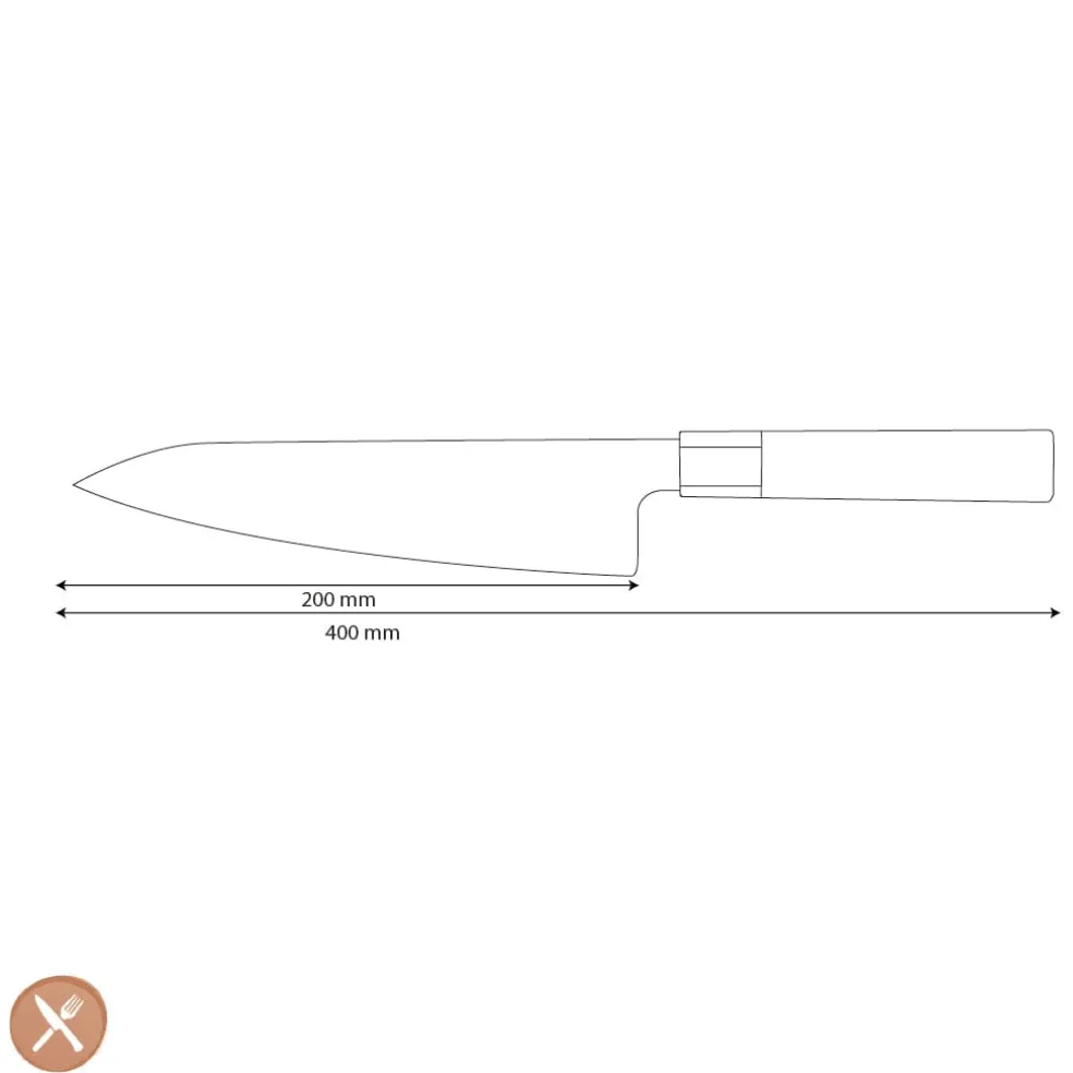 Shinrai Knives - Kurayami Damascus Koksmes 20 cm