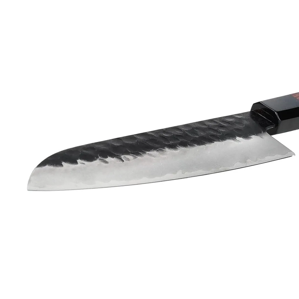 Shinrai Knives - Kurayami Damascus Santokumes 18 cm