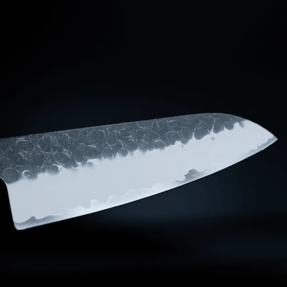 Shinrai Knives - Kurayami Damascus Santokumes 18 cm