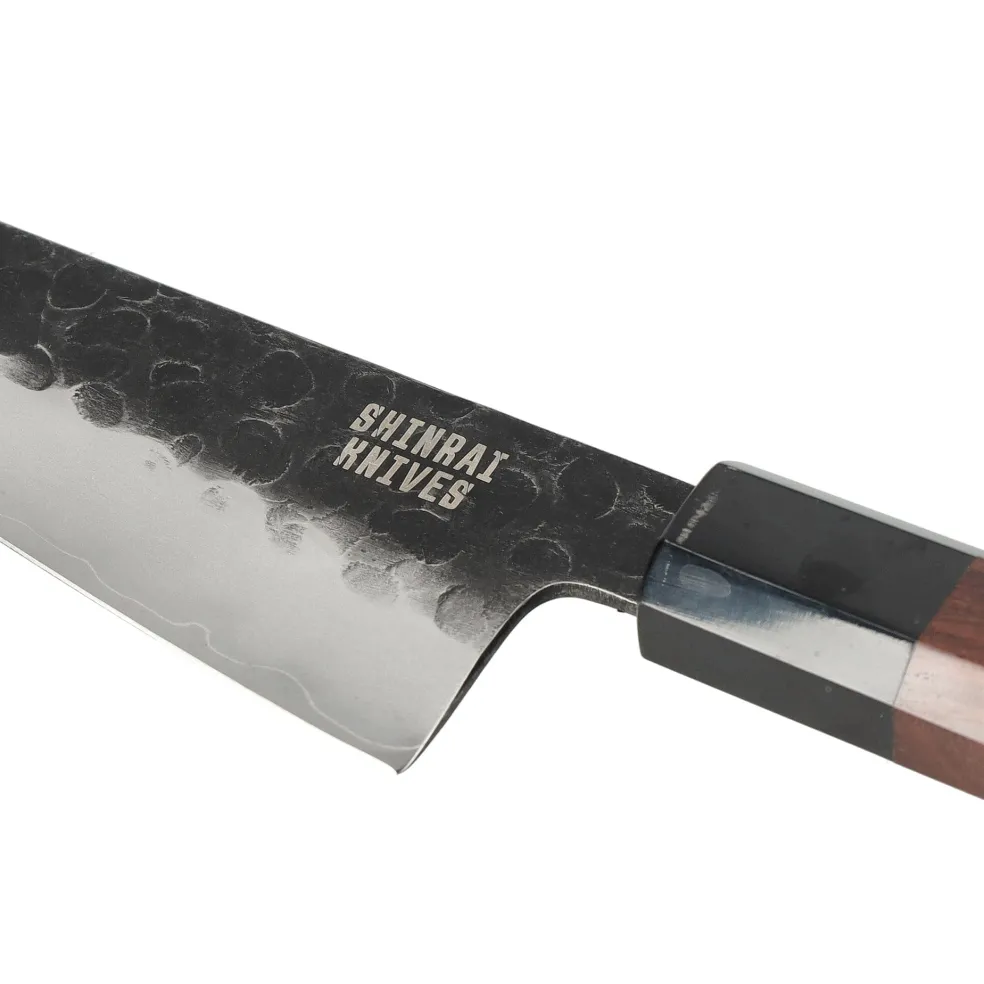 Shinrai Knives - Kurayami Damascus Honesuki 15 cm