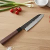 Shinrai Knives - Kurayami 5-delige Damascus Messenset - Koksmes + Broodmes + Nakiri + Santoku + Schilmes