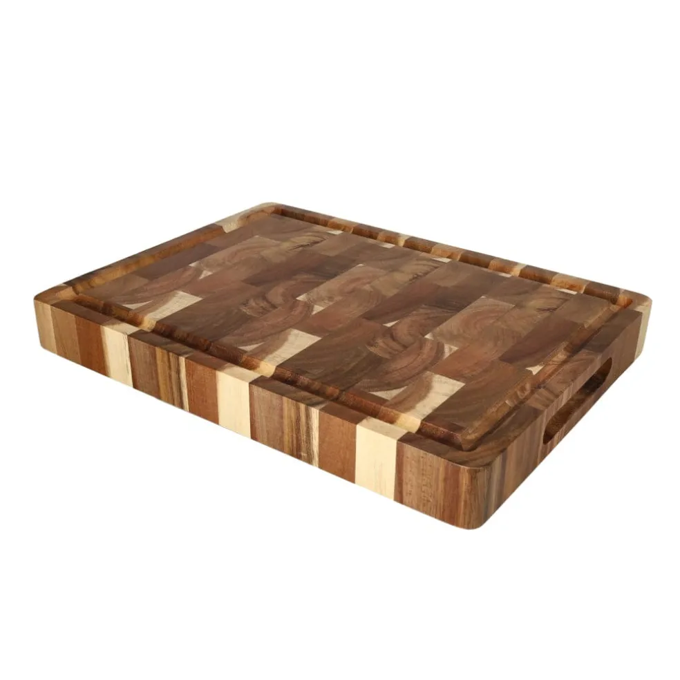 Shinrai Knives - Luxe Snijplank Acaciahout - Kopshout - 40 x 30 x 4.5 cm