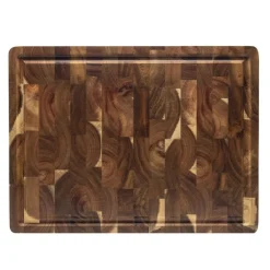 Shinrai Knives - Luxe Snijplank Acaciahout - Kopshout - 40 x 30 x 4.5 cm