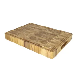 Shinrai Knives - Luxe Snijplank Teakhout - Kopshout - 40 x 30 x 4.5 cm