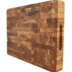 Shinrai Knives - Luxe Snijplank Teakhout - Kopshout - 40 x 30 x 4.5 cm