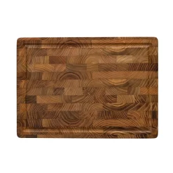 Shinrai Knives - Luxe Snijplank Teak hout - Kopshout - 35 × 25 × 2.5 cm