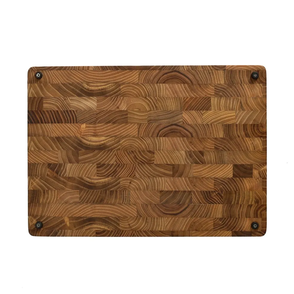 Shinrai Knives - Luxe Snijplank Teak hout - Kopshout - 35 × 25 × 2.5 cm