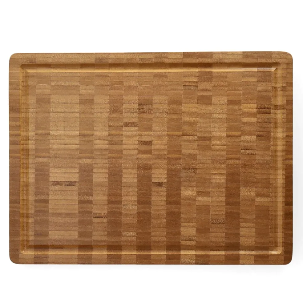 Shinrai Knives - Luxe Snijplank Massief Bamboehout - Kopshout - 40 x 30 x 4.5 cm