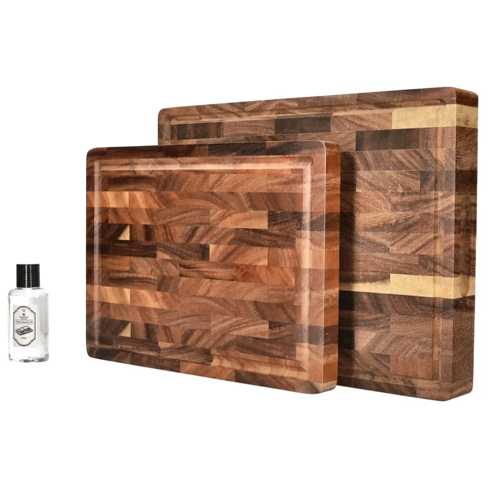 Shinrai Knives - Luxe Snijplank Walnotenhout - Kopshout - Bundel