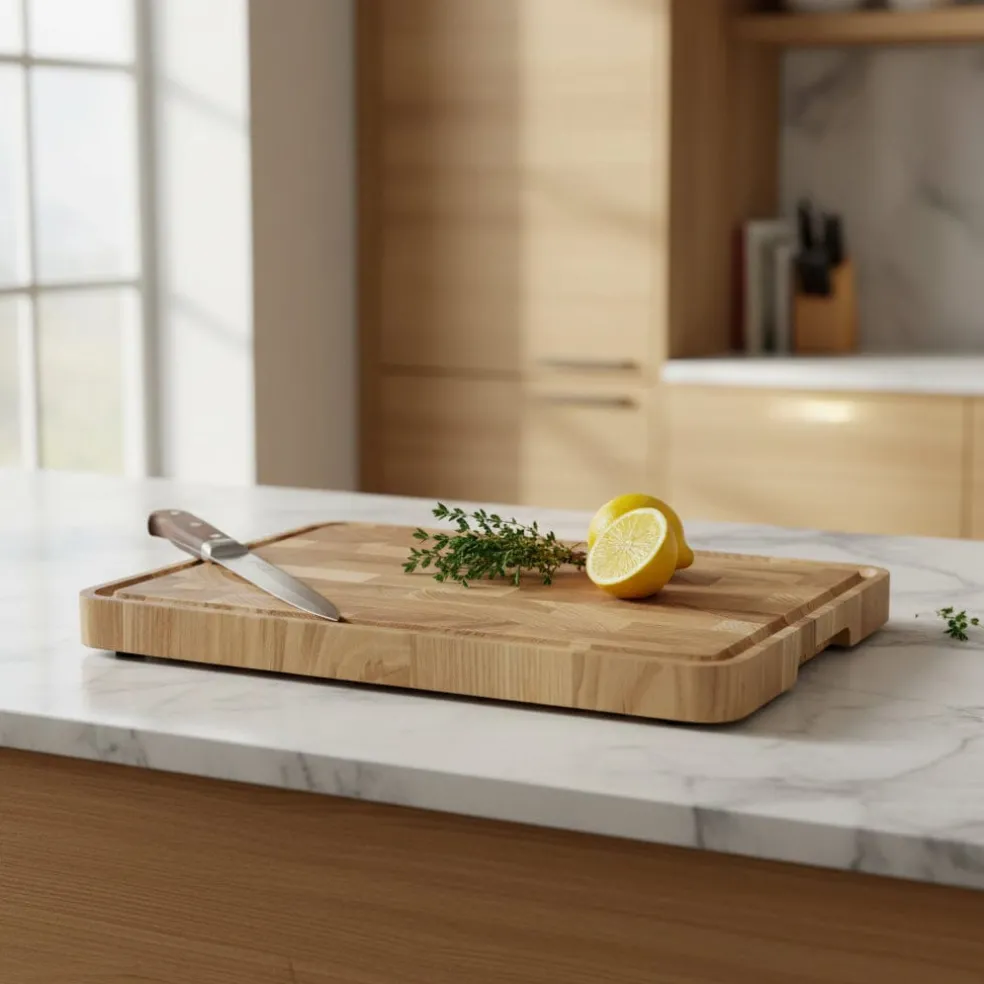 Shinrai Knives - Luxe Snijplank Essenhout - Kopshout - Bundel