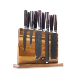 Shinrai Knives - Magnetisch Messenblok Dubbelzijdig - Acaciahout