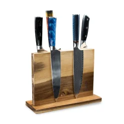 Shinrai Knives - Magnetisch Messenblok Dubbelzijdig - Acaciahout