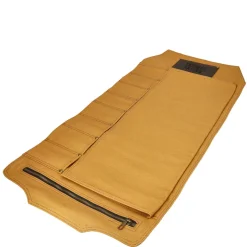 Shinrai Knives - Messenrol Hoogwaardig Canvas & Leer Bruin