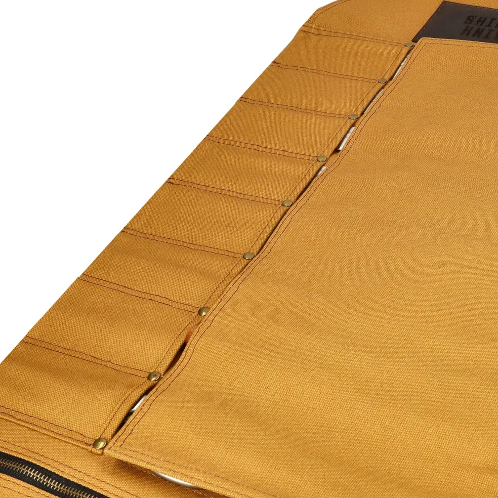 Shinrai Knives - Messenrol Hoogwaardig Canvas & Leer Bruin