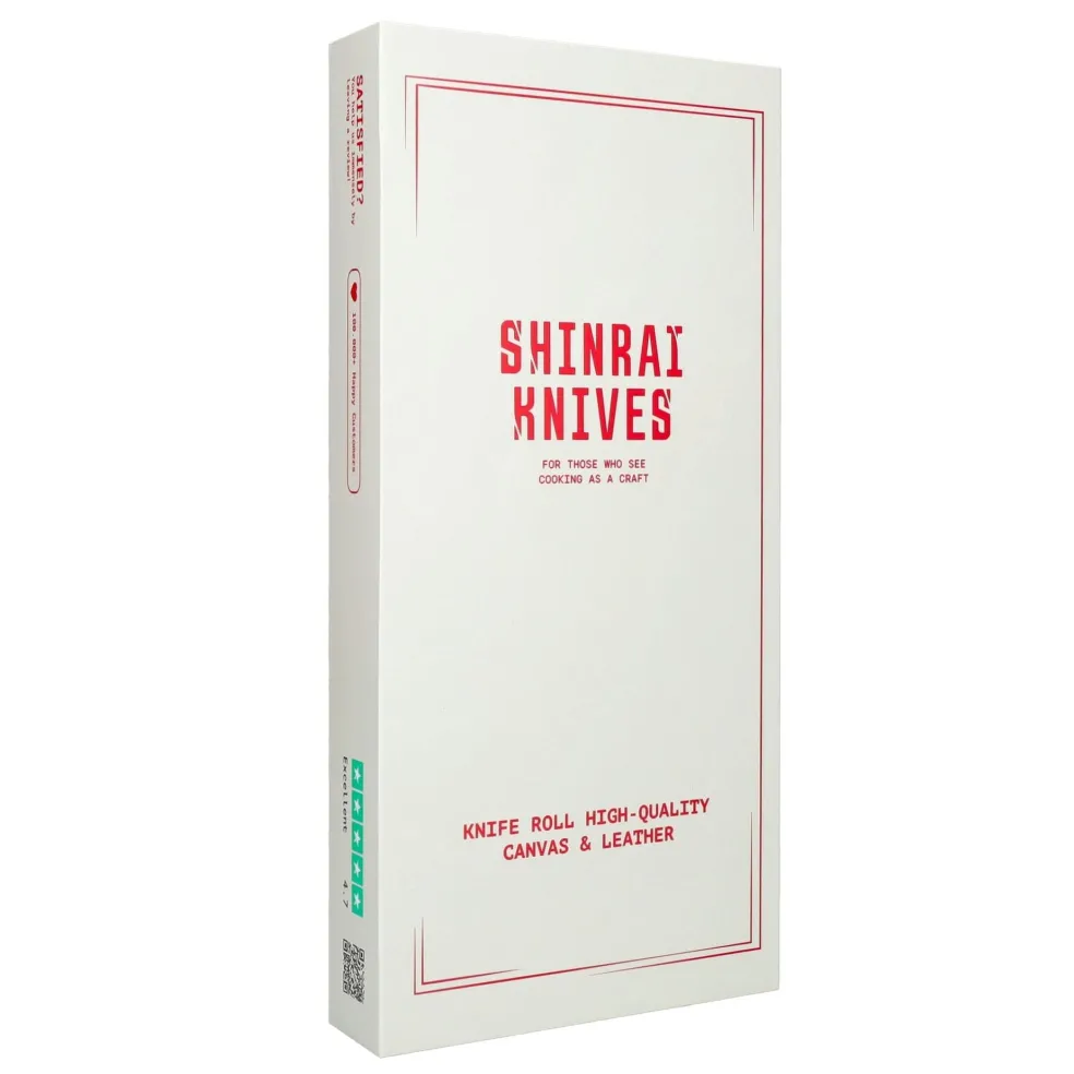 Shinrai Knives - Messenrol Hoogwaardig Canvas & Leer Bruin