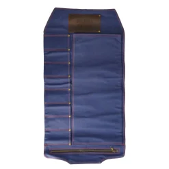 Shinrai Knives - Messenrol Hoogwaardig Canvas & Leer Donkerblauw