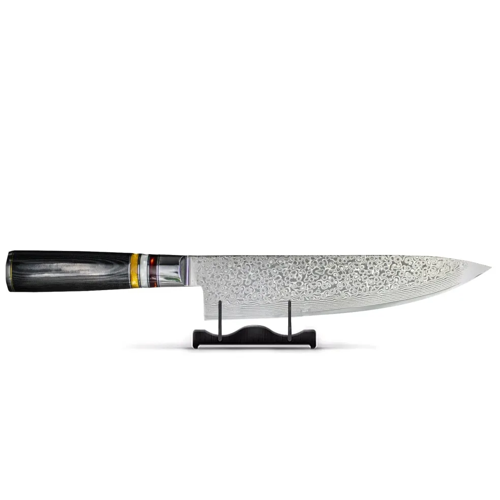 Shinrai Knives - Micarta Jewels Black Damascus Koksmes 20 cm