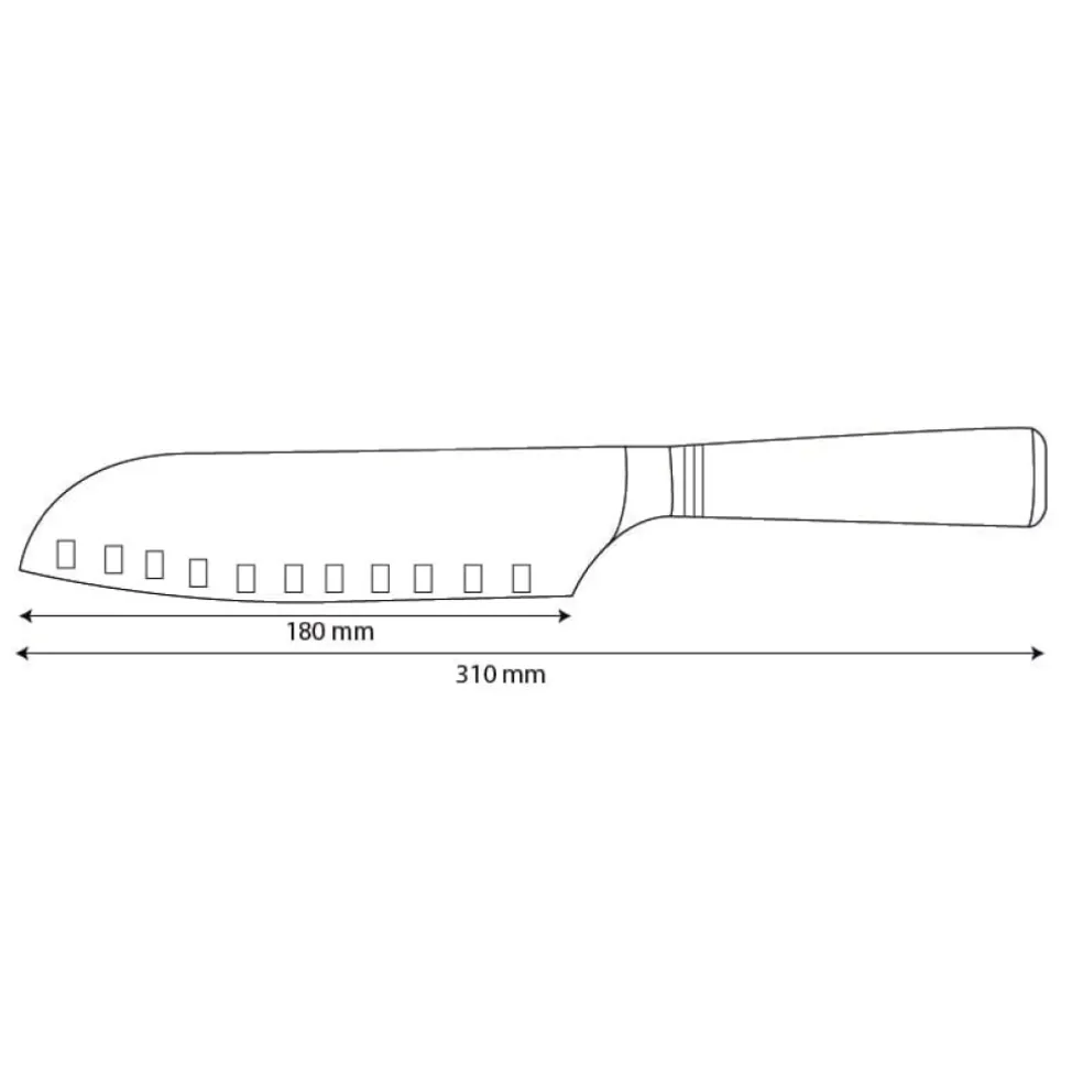 Shinrai Knives - Micarta Jewels Damascus Santoku 18 cm