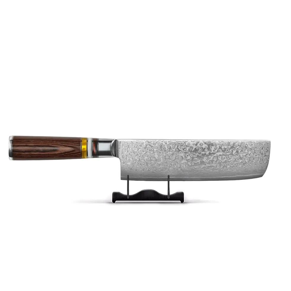 Shinrai Knives - Micarta Jewels Damascus Nakiri 18 cm