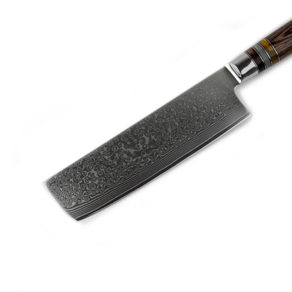 Shinrai Knives - Micarta Jewels Damascus Nakiri 18 cm