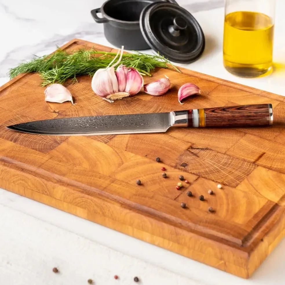 Shinrai Knives - Micarta Jewels 7-delige Messenset + Messenblok Robur