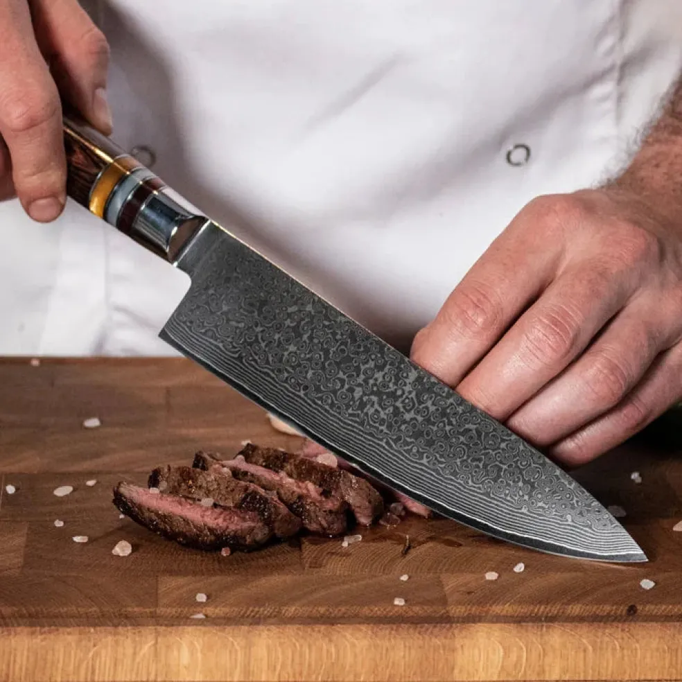 Shinrai Knives - Micarta Jewels 7-delige Messenset + Messenblok Robur